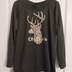 Matrices Oh Deer shirt grey size medium